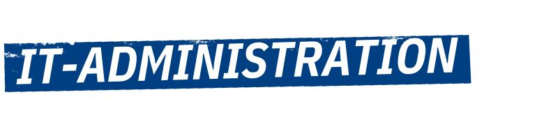 Schmales Banner mit Schrift: IT-Administration