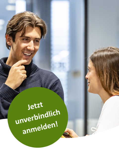 Zwei Menschen im Gespräch